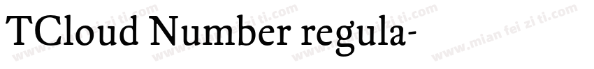 TCloud Number regula字体转换